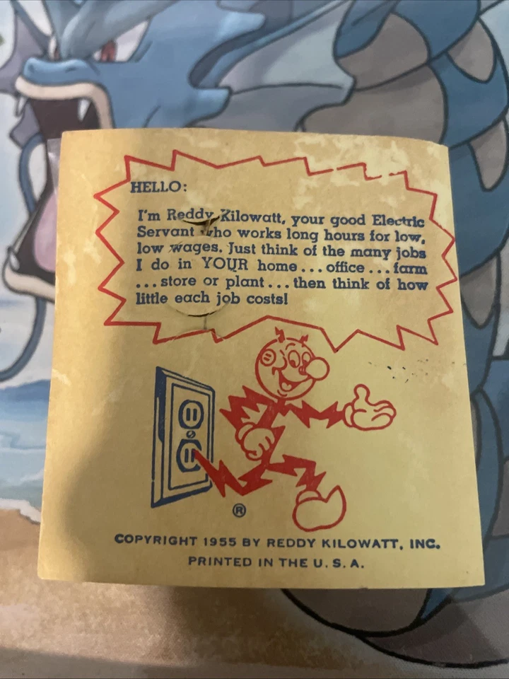 Reddy Kilowatt Electric Company “Pin-Up” Very Rare Vintage 1955 Original - Image 2 of 3