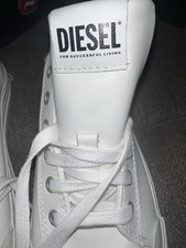 Diesel S-JOHUA LC White Leather Lace-Up Sneakers Men's EU 42.5 Y02716