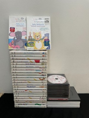 Huge Baby Einstein DVD Lot 35+ Discs Mozart Beethoven Newton Noah + 2 Sealed
