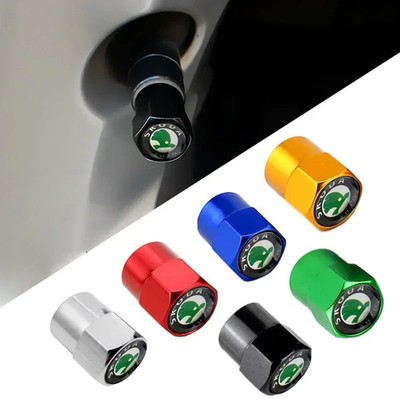 Car Air Valve Stem Cap for Skoda Octavia Superb 2 Fabia Rapid Yeti Superb Karoq