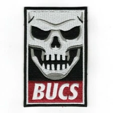 🏈4" TAMPA BAY BUCCANEERS x OBEY 'BUCS' Mash-up Iron-on Football PATCH-TOM BRADY