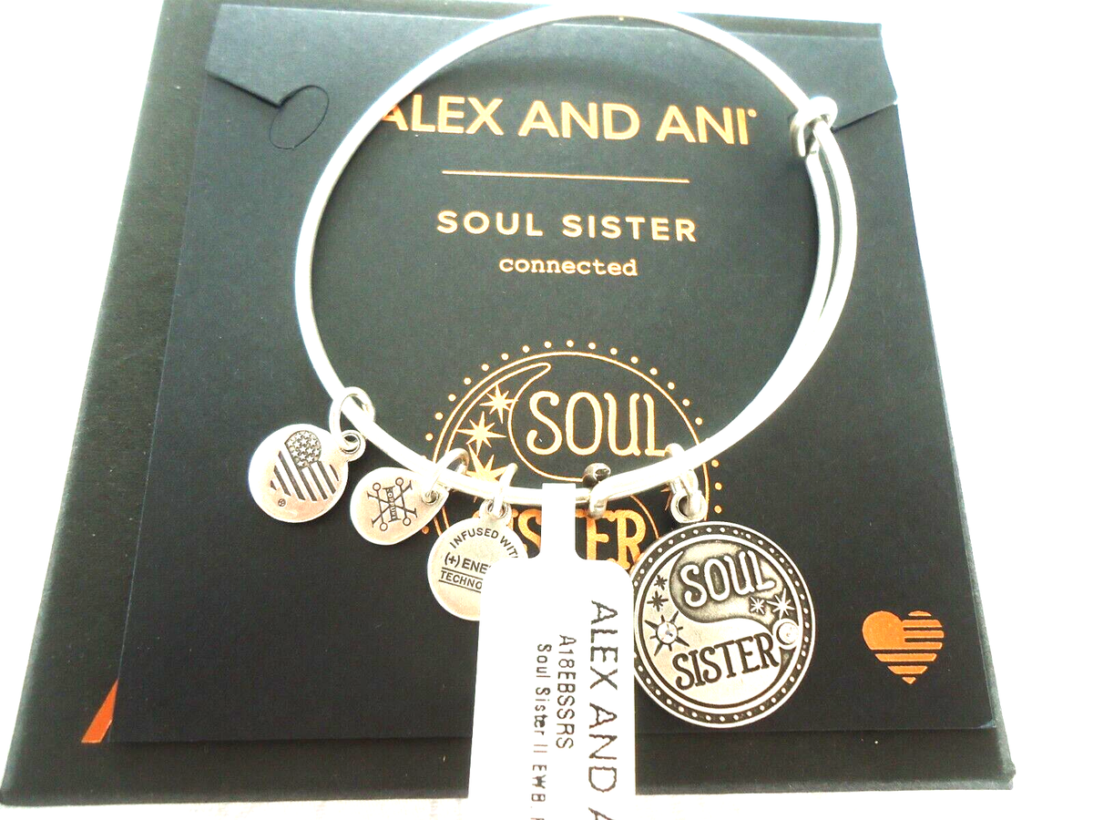 Alex and Ani Soul Sister Charm Bangle - Rafaelian Silver Finish