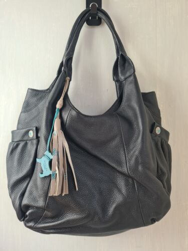 Radley Leather Hobo Slouchy Shoulder Bag Black Large  - Afbeelding 1 van 17