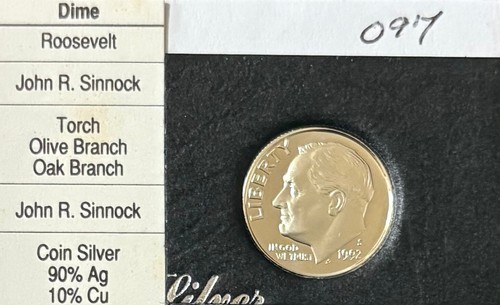 1992 S Silver Proof (90%) Roosevelt Dime -097