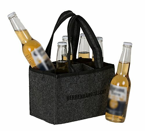 Brandsseller Borsa porta-bottiglie, in feltro, per 6 bottiglie, diversi (B3p)