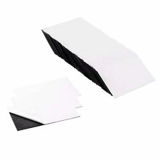 3.5 x 2 Inch Business Card Flexible Self-Adhesive Magnetic Sheets (100 Pieces)