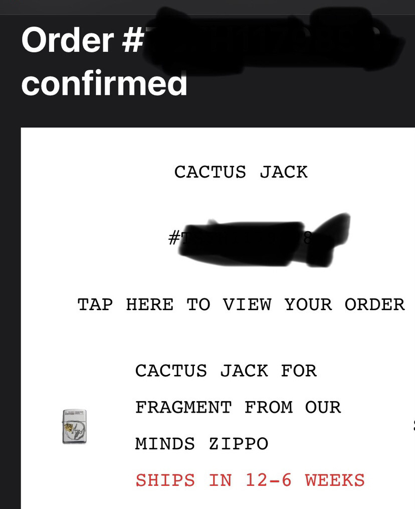 Travis Scott x fragment コラボジッポ Cactus Jack x Fragment x Zippo Lighter • Travis Scott