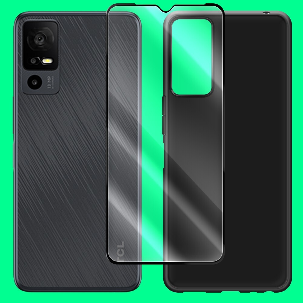 Shockproof TPU Case with Screen Protector for TCL 40 XE 5G Straight Talk Verizon-image