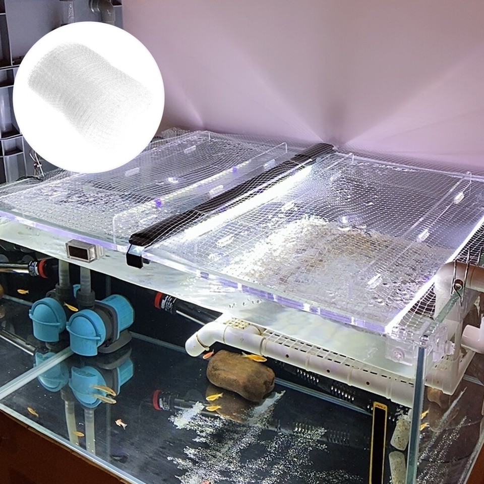 Mesh Fish Tank Lid 4ft Screen Kit Antijump Net for Tanktops Aquarium