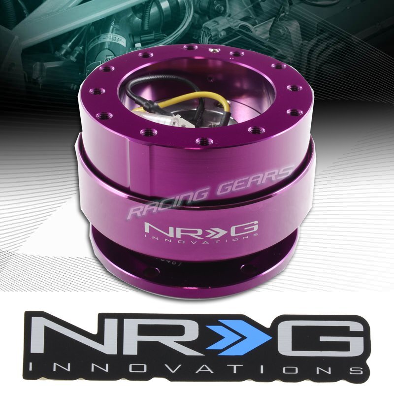 NRG SRK-200PP PURPLE BALL LOCKING STEERING WHEEL GEN 2.0 QUICK RELEASE ADAPTER