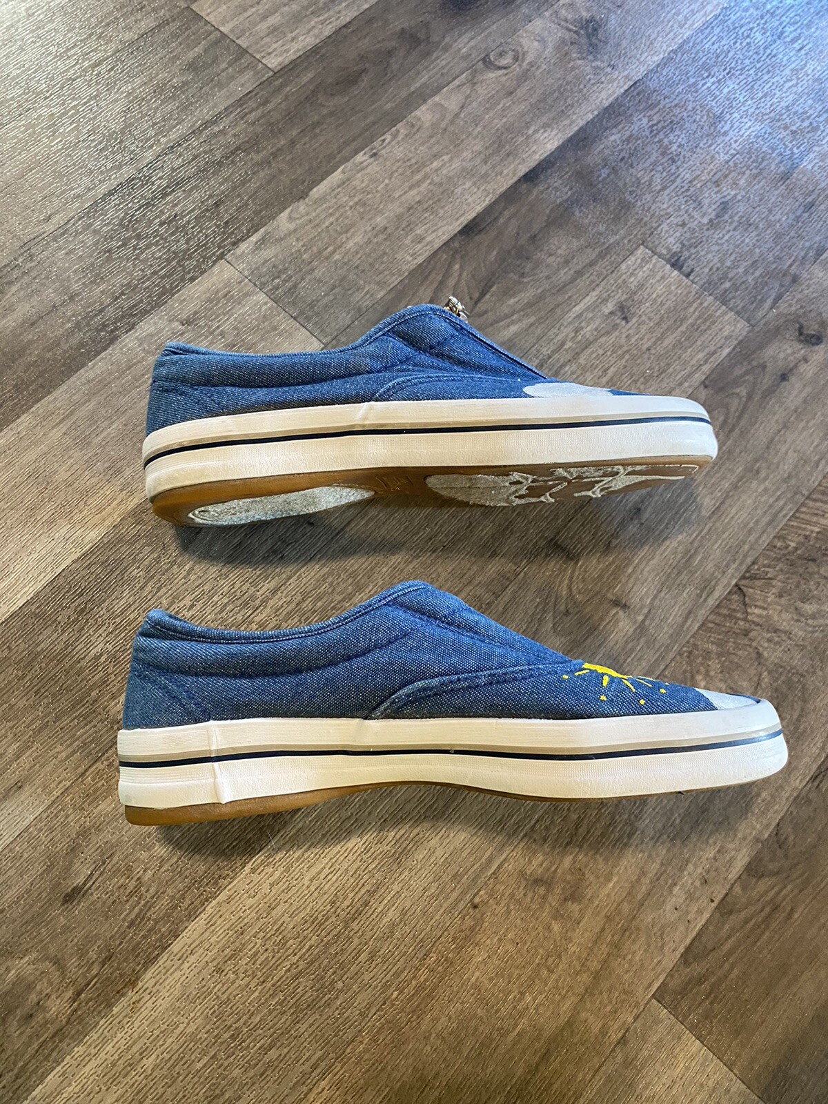 Basic Editions Size 7 Custom Painted Zip Loafers - image 7