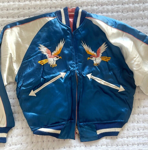 Vintage Cream ぶら下がろ Soda Reversible Sukajan