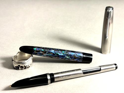 LImited Edition Parker 51 Fountain Pen Abalone Mother-of-Pearl overlay Raden MS - Picture 4 of 11