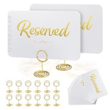 12 Pieces Elegant Reserved Signs For Wedding - Reserved Table Signs Reserved ...