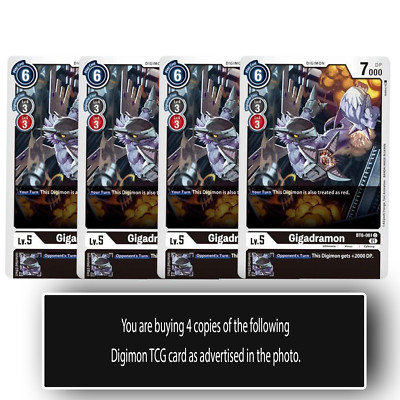 Gigadramon - BT6-061 C - Digimon TCG Card - Black Playset