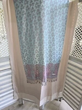 PARAS 100% Cashmere Pink/Fuchsia/Green Paisley Design Pashmina