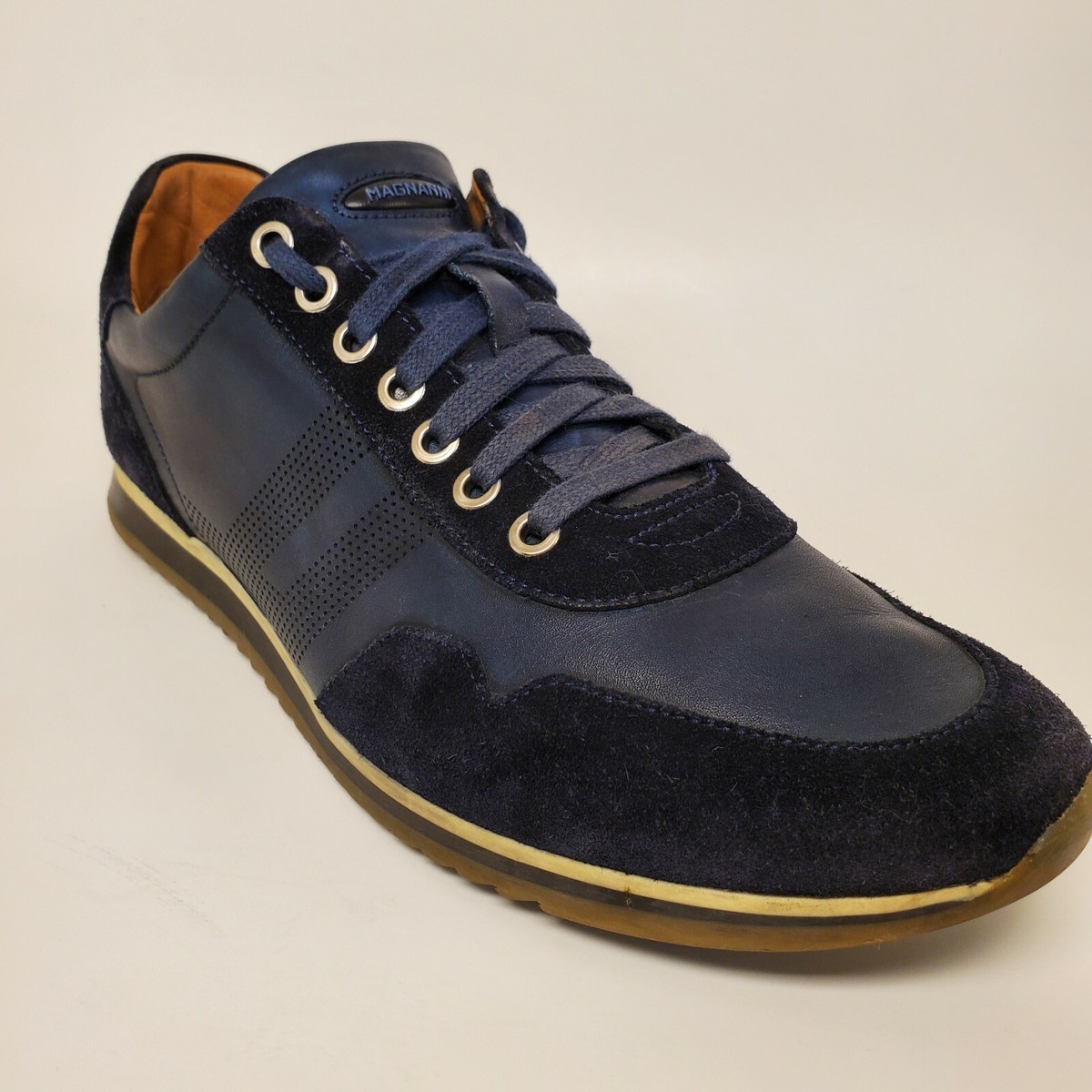 Magnanni Pola Mens Size Suede Leather Lace Up Fashion Sneakers