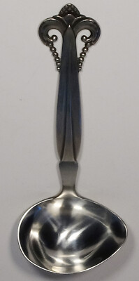Dänisches Besteck Teil kleine Sossen Kelle Silber Acanthus
