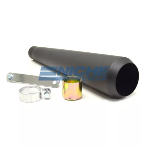 Universal Reverse Cone Megaphone Muffler No Baffle Black