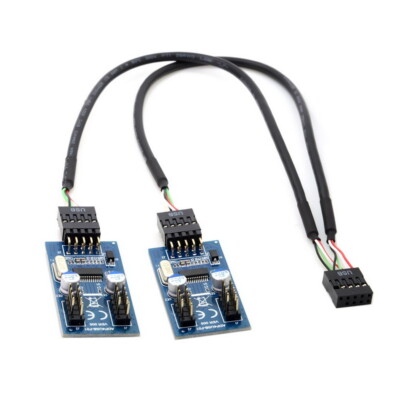 Internal 9-Pin USB 2.0 Splitter 1 Male To 4 Female Motherboard Pin to PC Case