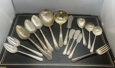 The National Silver Co. pattern #824136 lot 15 Utencils  / tarnished As Shown