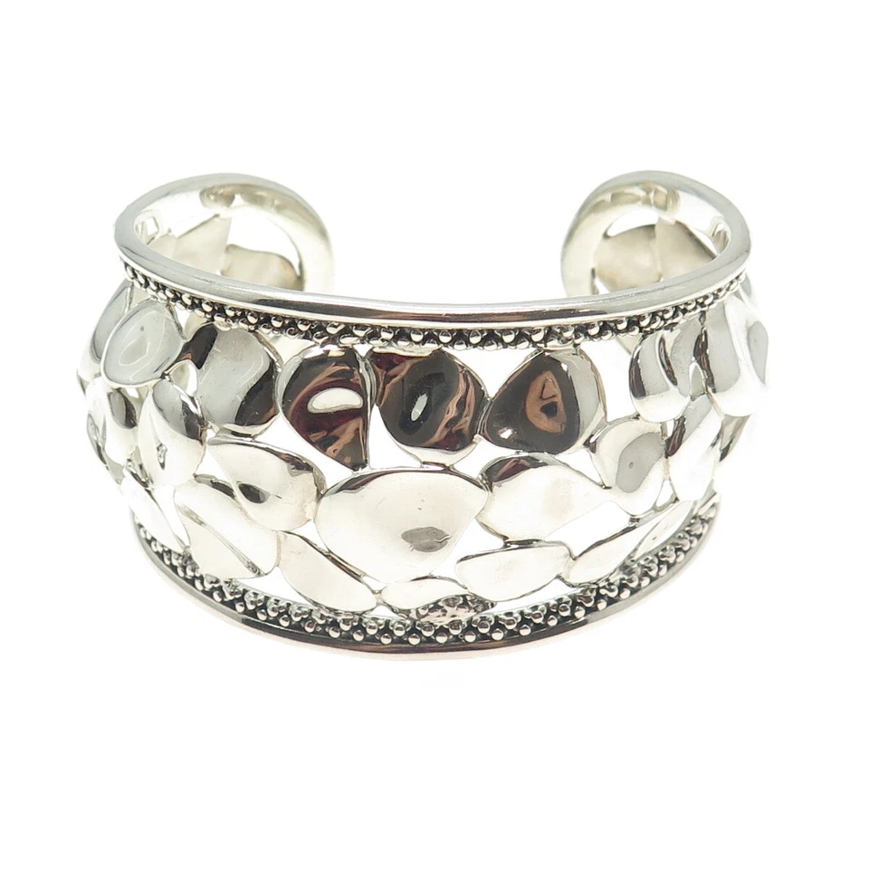 Pulsera ajustable de pétalos de edición limitada de plata de ley de 7" MICHAEL DAWKINS Foto 3 de 4