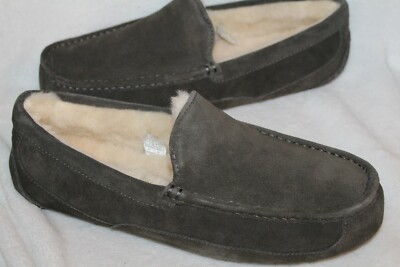 UGG MEN\'S NIB ASCOT SUEDE‎ SHEARLING SLIPPERS NIB UGG Mens ASCOT Suede Shearling Lined Slip On Moccasin  main image 3