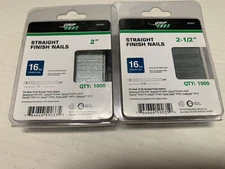 Grip Fast 2" & 2-1/2" 16-Gauge Smooth Shank Flat Head Straight Finish Nails 2000