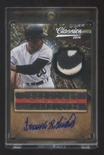 2014 PANINI CLASSICS FRANK ROBINSON 1/1 AUTOGRAPH PATCH LOGO HOF LEGENDARY  RARE
