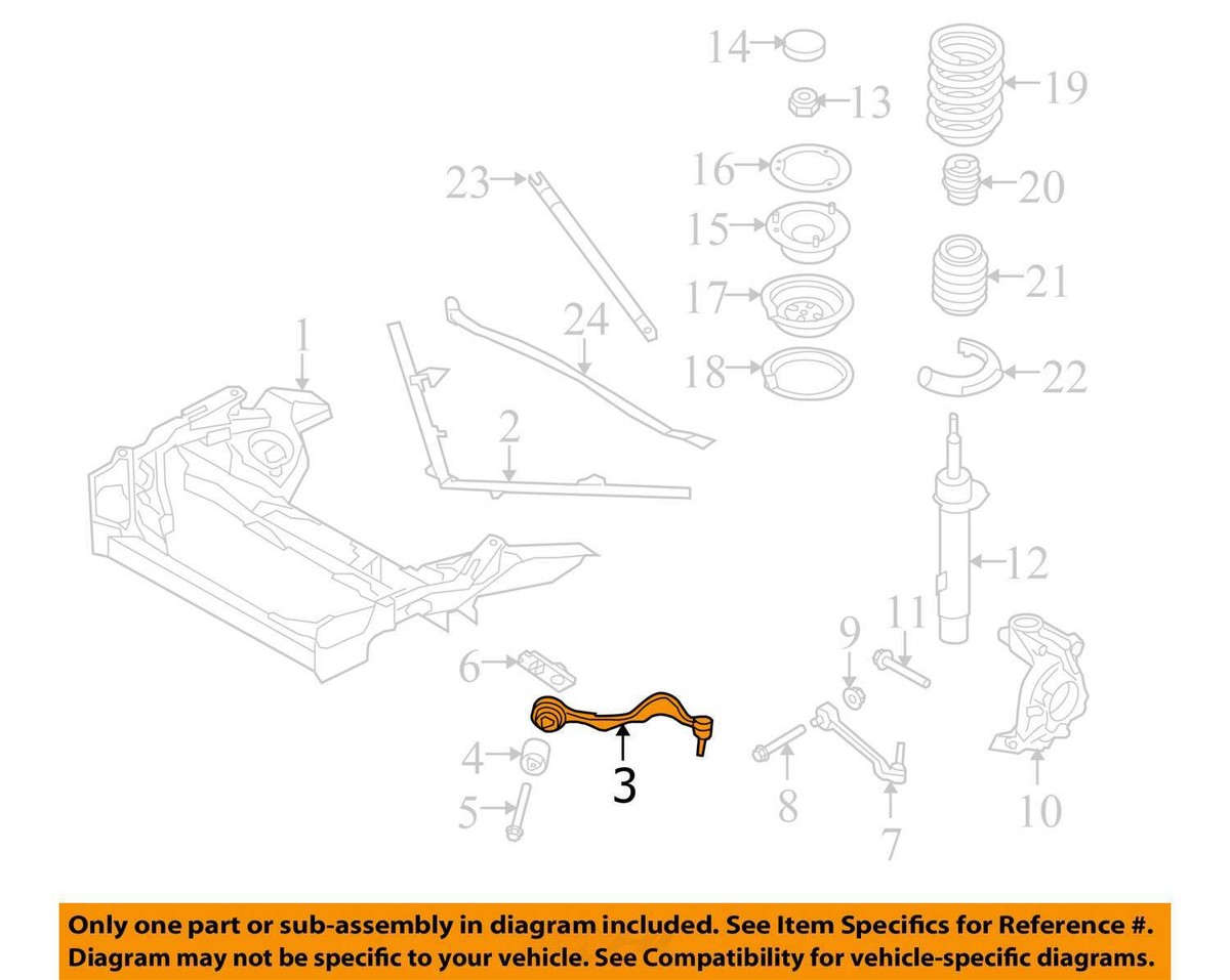 BMW Tension Strut With Hydraulic Mount, Left Part Number