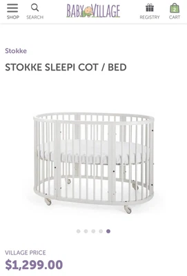 Stokke Sleepi Cot Incl Mattress Drape Rod Cots Bedding