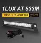 20" 22"in LED Light Bar Slim Combo Spot Flood Black Yellow White Offroad Driving