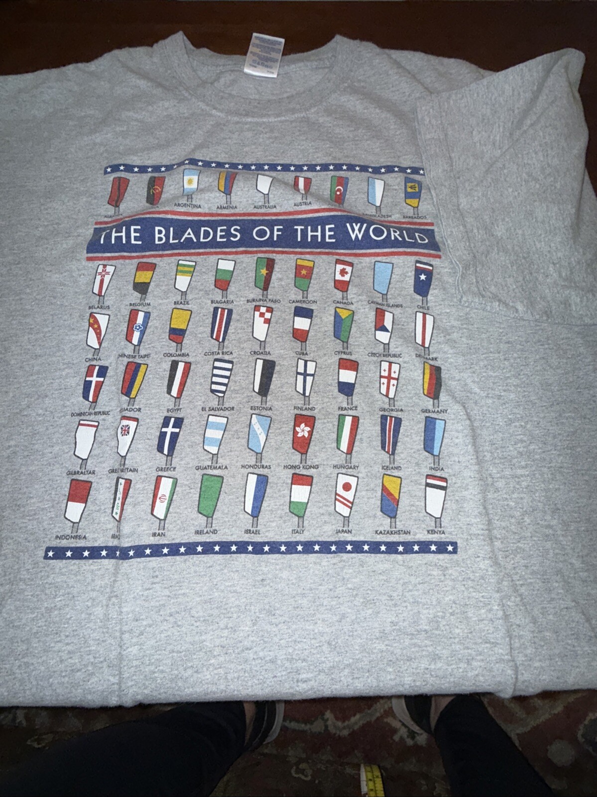 FILA Blades Of The World Crew T manica corta Gildan 90% cotone M grigio