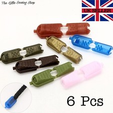 6x Plastic Cord Ends with Snap Close Toggles Clip Cord Stop various colours