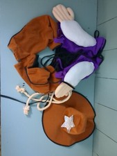 Dog Halloween Costume Cowboy Western Sz LARGE Breed 18-20in Ranch Cow Boy Hat