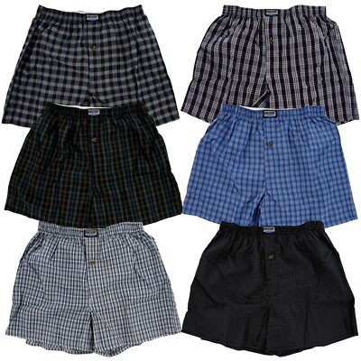 3 6 12 Boxer Men Knocker Boxer Trunk Plaid Checker Shorts Underwear S-3XL