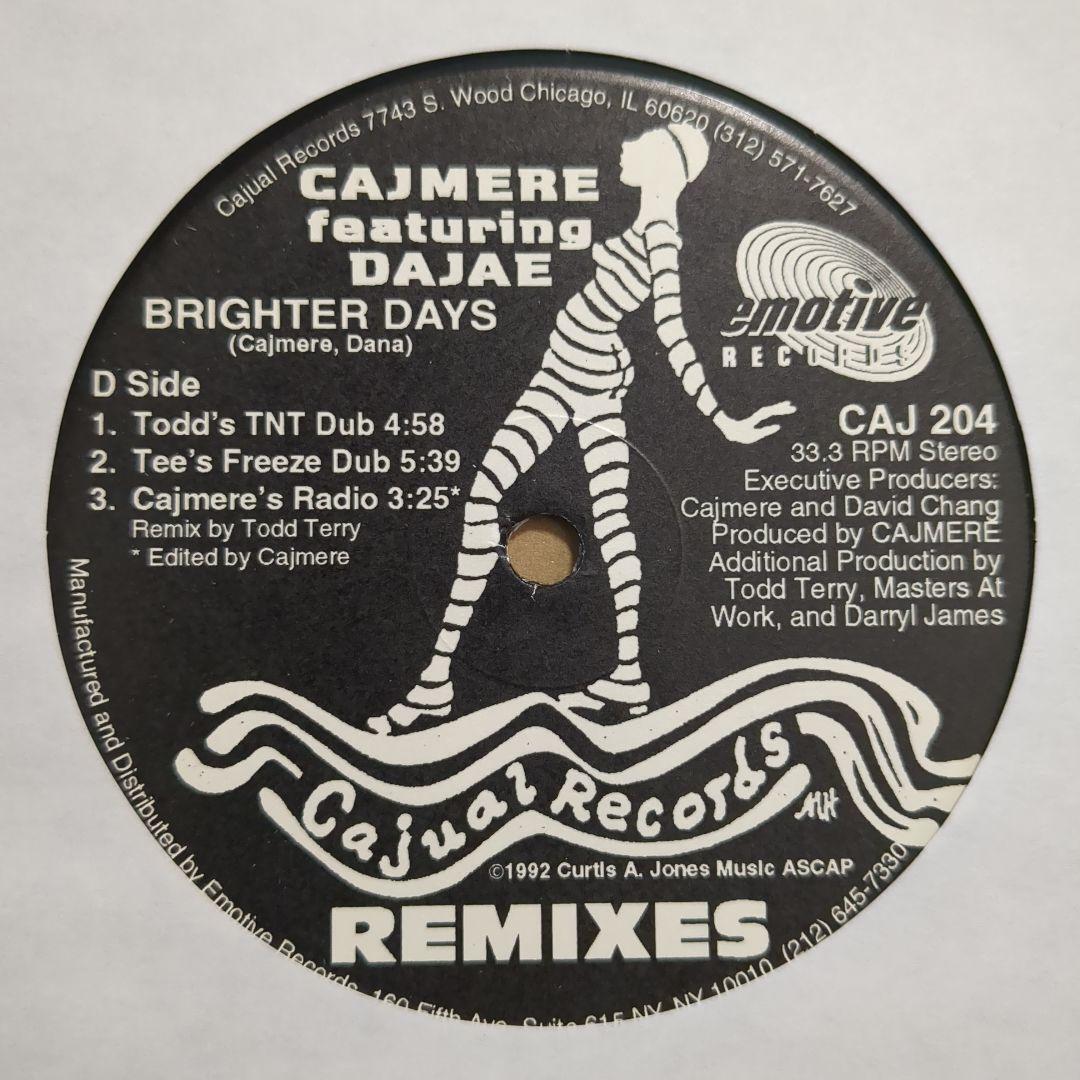 Cajmere Featuring Dajae Brighter Days | eBay