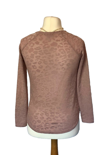 NEXT Dusky Pink Pointelle Long Sleeve Top 6 - Picture 5 of 7