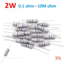 Image of Carbon Film Resistors 2W 5% Full Range of Values available 0.1 ohm to 10M ohm