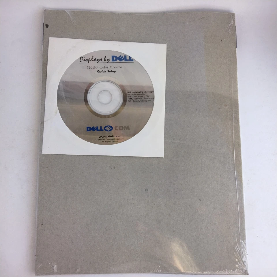 Dell 1701 FP Flat Panel Color Monitor Quick Setup Guide With CD Sealed - Image 2 of 2
