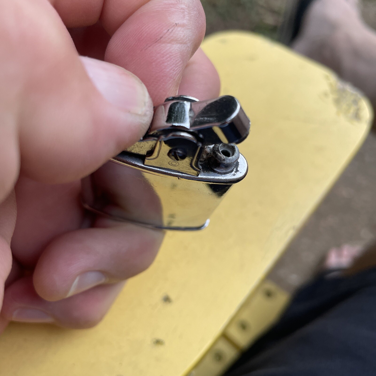 Ronson Princess Silver Tone Lighter Patent Pending US/Canada