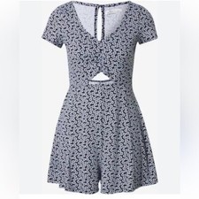 Hollister XS Floral navy jumpsuit