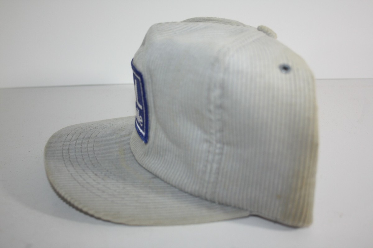 Vintage MVL Manville Gray Corduroy Hat K PRODUCTS Made USA