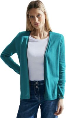 Cecil Damen Strickjacke Offen - Aqua Blue