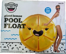 Bigmouth Toys Pool Float - Giant Lemon 5 Feet Diameter