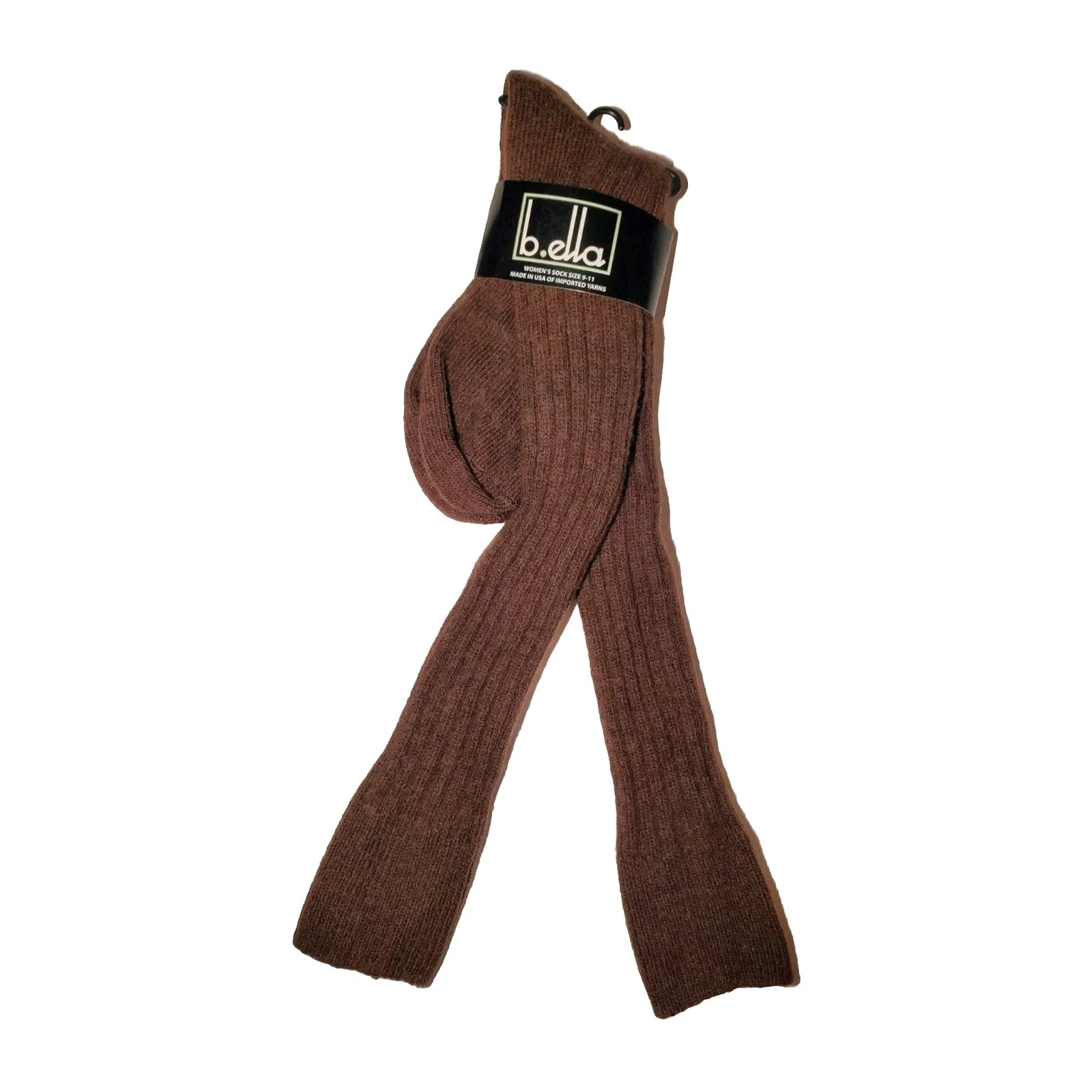 * 2 PAIR * b.ella Wool Cashmere Angora Blend Knee High Socks Brown