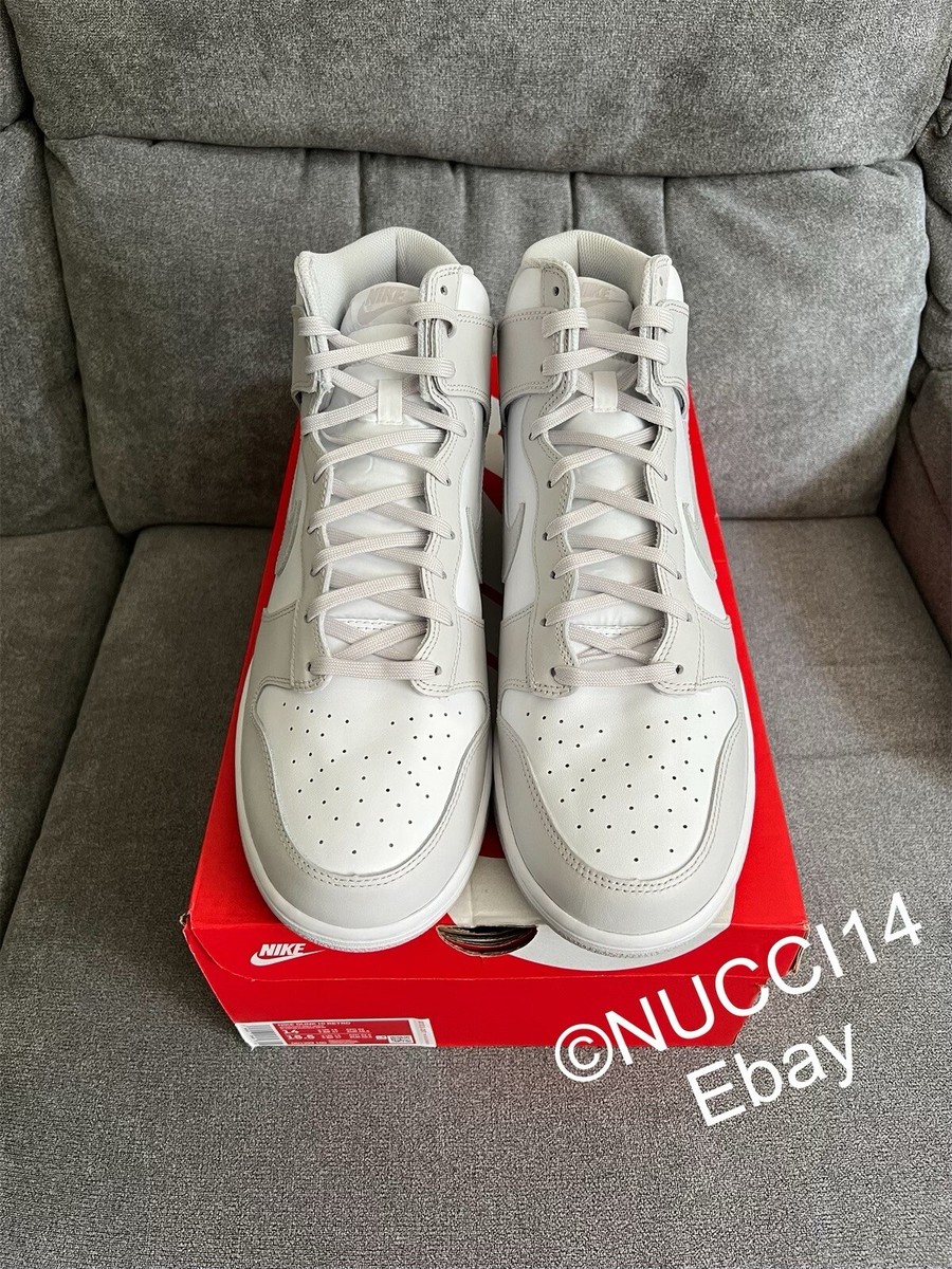 Size 14 - Nike Dunk High Retro White Vast Grey with Receipt 
