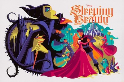 Sleeping Beauty Tom Whalen Cyclops Disney Serigraph Poster #226/250 NEW Sealed