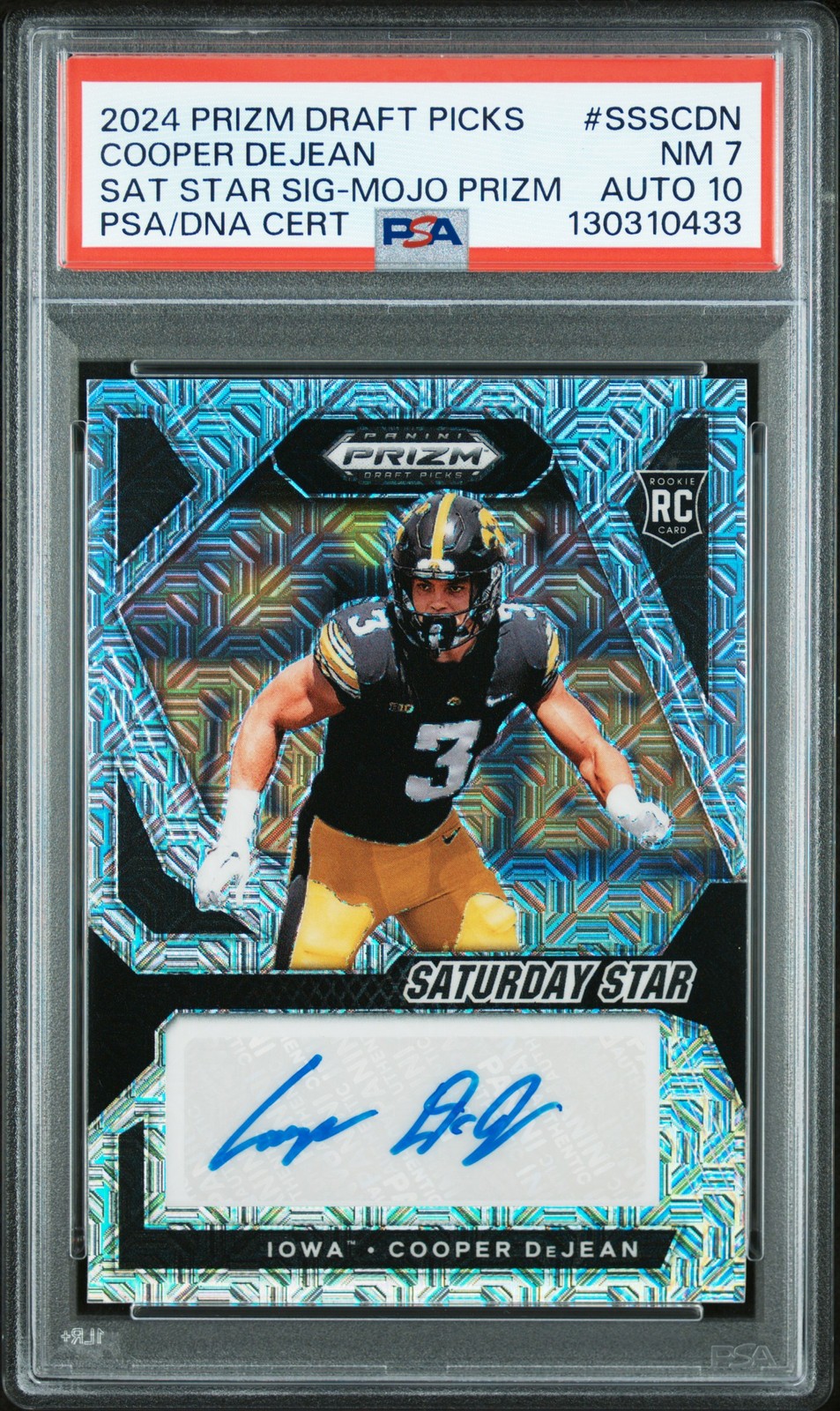 Cooper DeJean Panini Prizm Draft Picks Saturday Star Signatures #SSSCDN Mojo Prizm