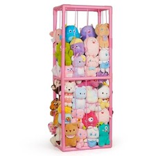 Stuffed Animal Storage Zoo Holder Space Save, PVC Stuffed Animal Pink 1